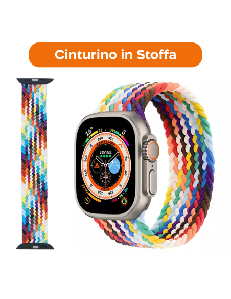 Smartwatch Ultra 49mm 7 Cinturini Notifiche Chiamate e App iOS e Android 7 in 1