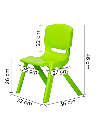 Sedia Colorata per Bambini 173710 in Plastica...