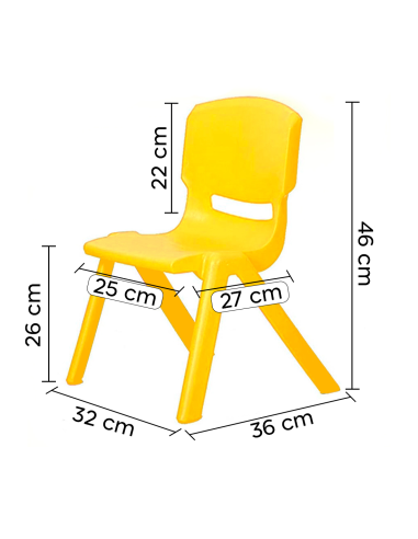 Sedia Colorata per Bambini 173710 in Plastica...