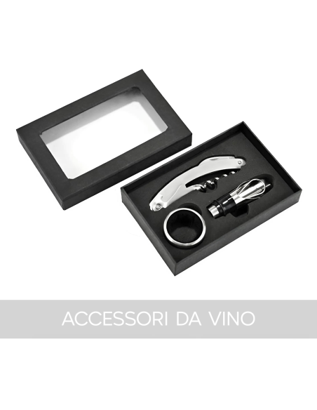 Porta Bottiglie di Vino in Eco Pelle da 4 Posti con Accessori Apri Bottiglia