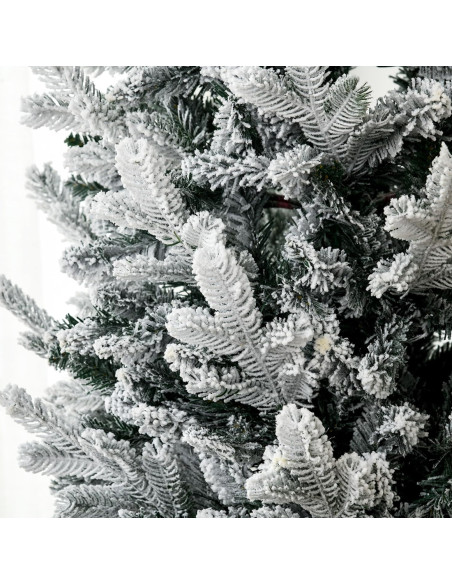 Albero di Natale CORTINA Innevato 210H 655 Rami Effetto Neve Base in Metallo