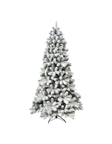 Albero di Natale CORTINA Innevato 210H 655 Rami Effetto Neve Base in Metallo