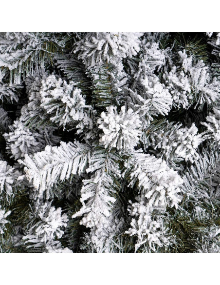 Albero di Natale MONTEROSA Innevato 210H 882 Rami Effetto Neve Base in Metallo