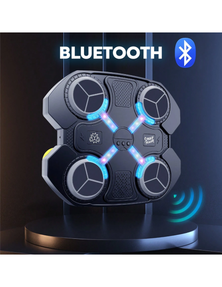 Macchina da Boxe Musicale per Bambini con Bluetooth Luci RGB Suoni con Guantoni