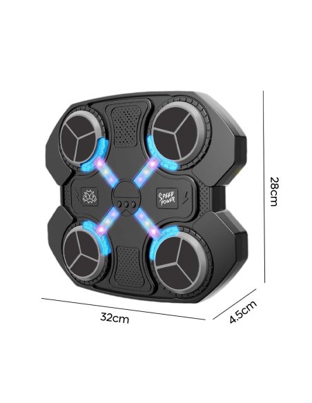 Macchina da Boxe Musicale per Bambini con Bluetooth Luci RGB Suoni con Guantoni