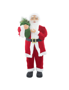 Babbo Natale Abito Rosso e Bianco 144409 Addobbo...