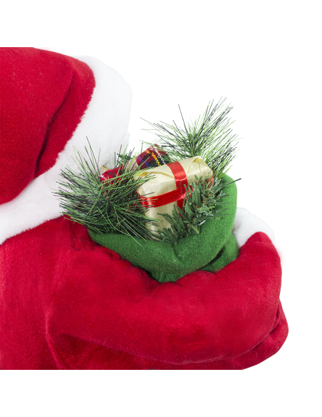 Babbo Natale Abito Rosso e Bianco 144409 Addobbo Natalizio Decorazione da 90H cm