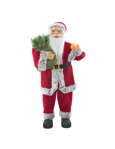 Babbo Natale 144410 Abito Rosso e Grigio Addobbo...