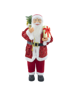 Babbo Natale Abito Rosso con Glitter 144416 Addobbo...
