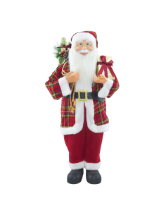 Babbo Natale con Abito Scozzese 144418 Addobbo Natalizio...