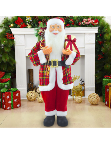 Babbo Natale con Abito Scozzese 144418 Addobbo...