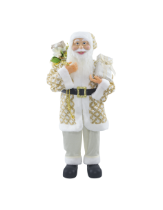 Babbo Natale Abito Crema con Glitter 144494 Addobbo...