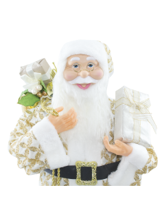 Babbo Natale Abito Crema con Glitter 144494 Addobbo... 2