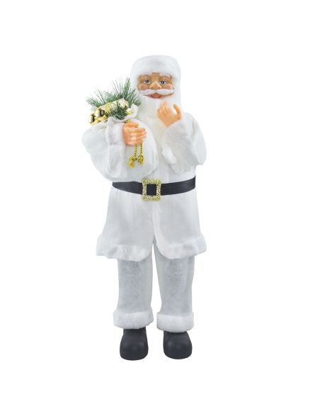 Babbo Natale con Abito Bianco 144506 Addobbo Natalizio Decorazione 90H cm