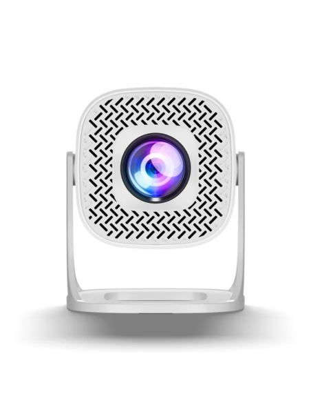 Proiettore 4K Ultra HD Portatile Wi-Fi Rotazione a 180° con Altoparlanti Hi-Fi