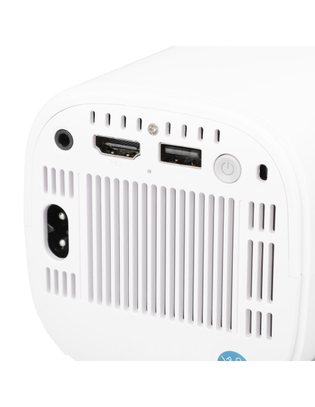 Proiettore 4K Ultra HD Portatile Wi-Fi Rotazione a 180° con Altoparlanti Hi-Fi