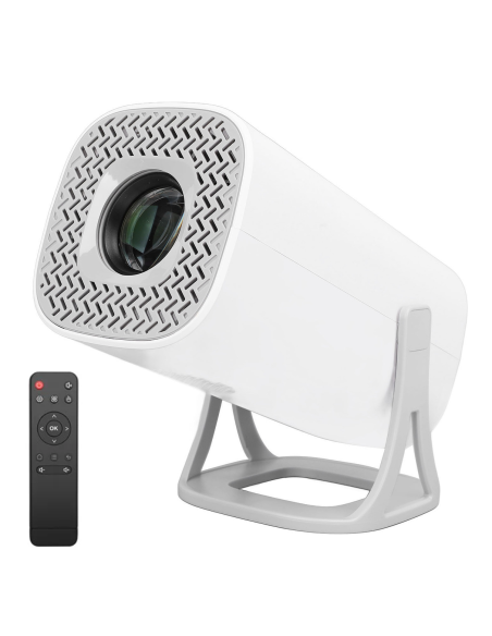 Proiettore 4K Ultra HD Portatile Wi-Fi Rotazione a 180° con Altoparlanti Hi-Fi