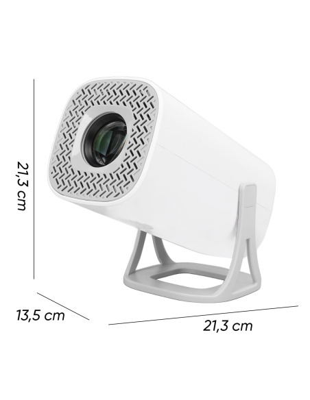 Proiettore 4K Ultra HD Portatile Wi-Fi Rotazione a 180° con Altoparlanti Hi-Fi