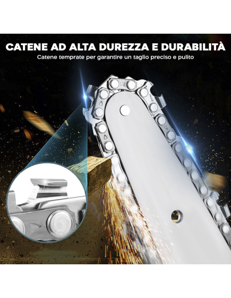 Kit 2pz Forbici Motosega Lama 6 Pollici Batteria 48V Taglio 25mm con Valigetta