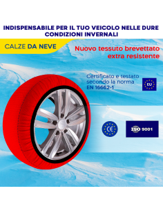 Set 2 Catene da Neve in Tessuto kit Calze Omologate EN... 2