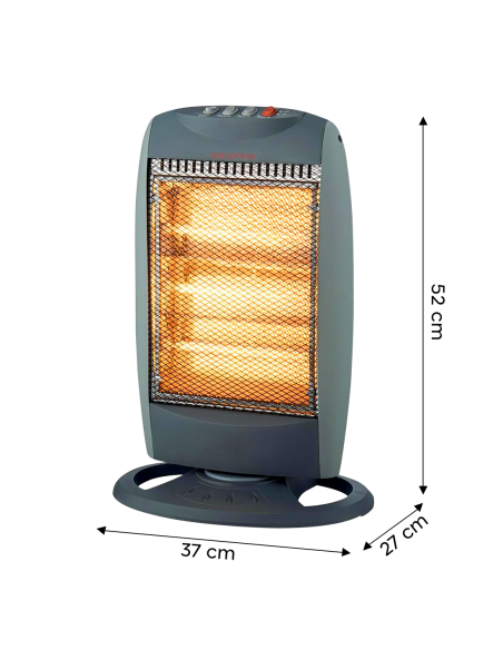 NSB-L120 Stufa Alogena Oscillante JCF 3 Potenze con Maniglia Posteriore 1200W