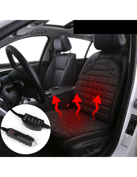 Copri Sedile Auto Riscaldante Universale con 2 Livelli di Regolazione del Calore