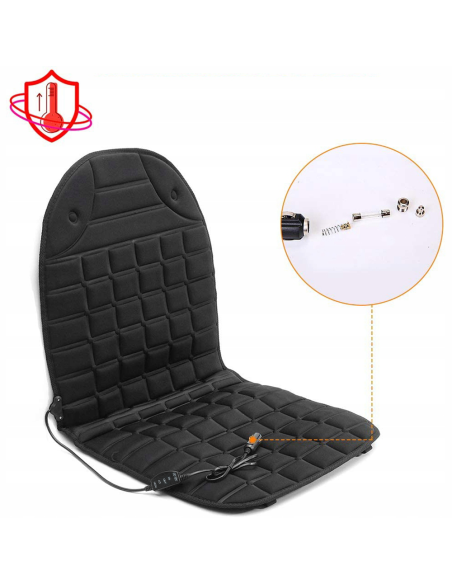 Copri Sedile Auto Riscaldante Universale con 2 Livelli di Regolazione del Calore