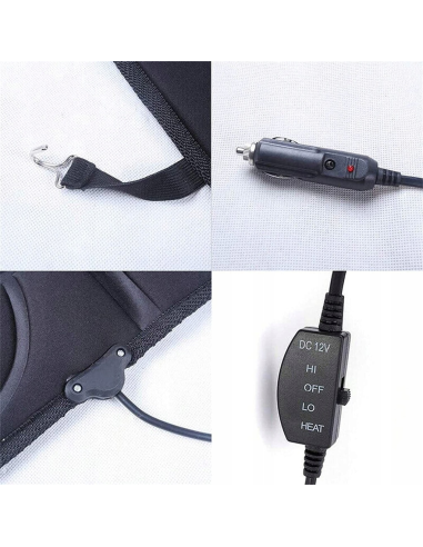 Copri Sedile Auto Riscaldante Universale con 2...