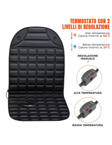 Copri Sedile Auto Riscaldante Universale con 2...