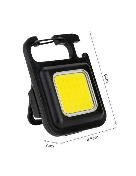 Mini Torcia LED Portachiavi Portatile Multifunzione con Magnete e Apribottiglie