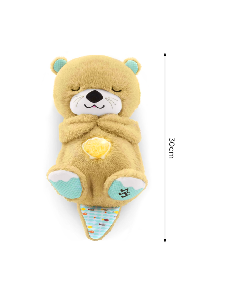 Peluche Lontra Respiro con Musica e Luci Rilassante per Dormire Bambini Neonati