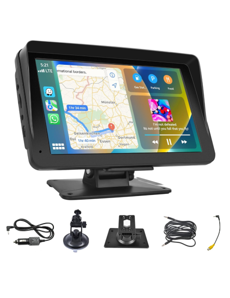 CarPlay Schermo per Auto 7'' con Supporto GPS FM Bluetooth Wireless Android iOS