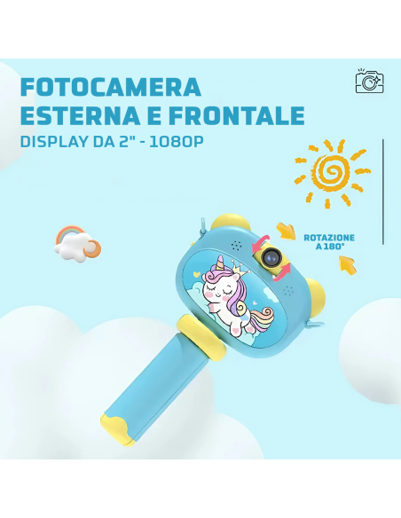 Macchina Fotografica Digitale per Bambini con Treppiedi Foto e Video con Audio