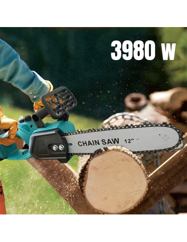 Motosega a Batteria 3980W Lama da 12" Pollici...