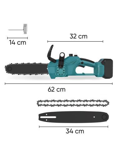 Motosega a Batteria 3980W Lama da 12" Pollici...
