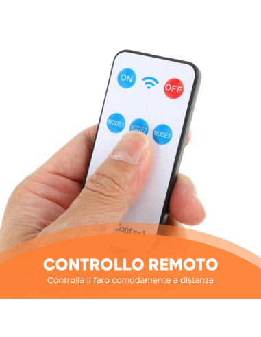 Mini Faro con Pannello Solare da 128 LED con...