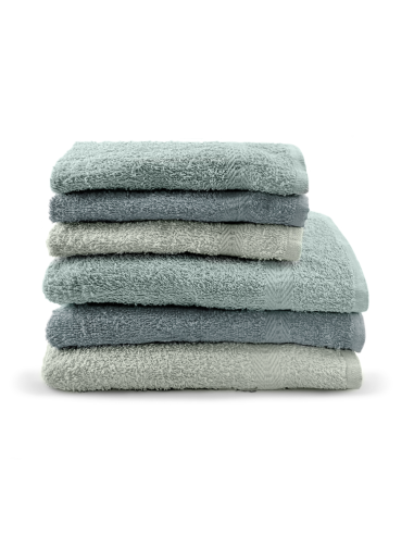 Set Asciugamani da Bagno 3 Viso + Ospite Tinta Unita Vari Colori 100% Cotone 6