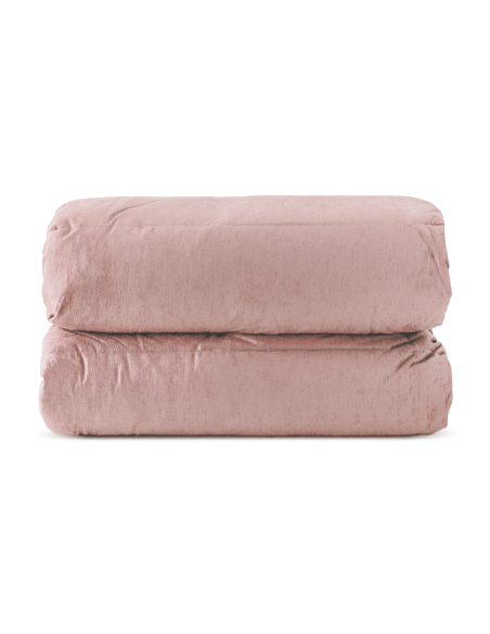 Trapunta Matrimoniale Velluto Piumone Double Face Tinta Unita con Copritestata