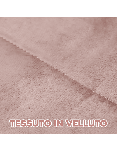 Trapunta Matrimoniale Velluto Piumone Double Face Tinta Unita con Copritestata