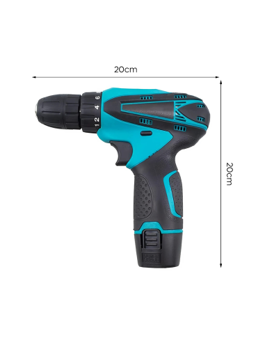 Trapano Avvitatore a Batteria 12V con Doppia...