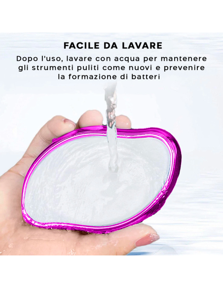 Epilatore Cristallo Indolore Viso e Corpo Esfoliante Riutilizzabile in Pietra