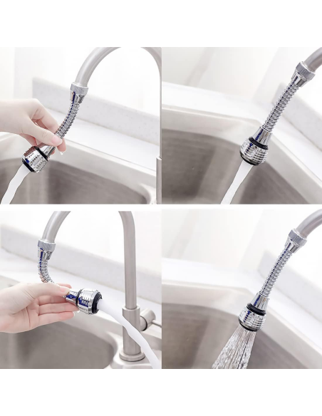 Rompigetto Flessibile Miscelatore Rubinetto da Cucina Ugello Rotante a 360°