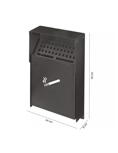 Spegni Sigarette da Parete Iron Grey Art. 810.B 24x8x34 cm Posacenere a Muro