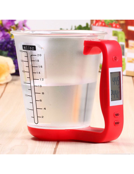 Caraffa con bilancia digitale pesa ingredienti con display lcd