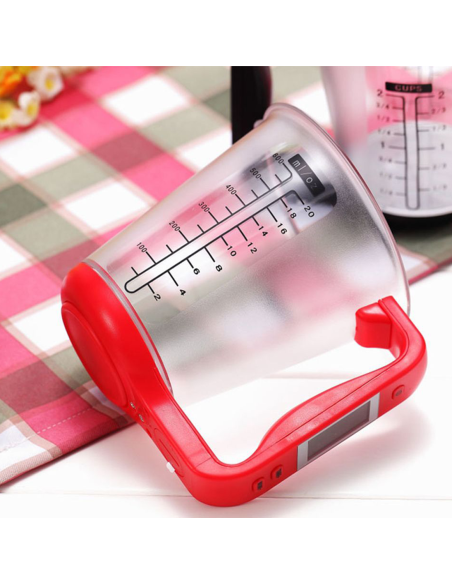 Caraffa con bilancia digitale pesa ingredienti con display lcd