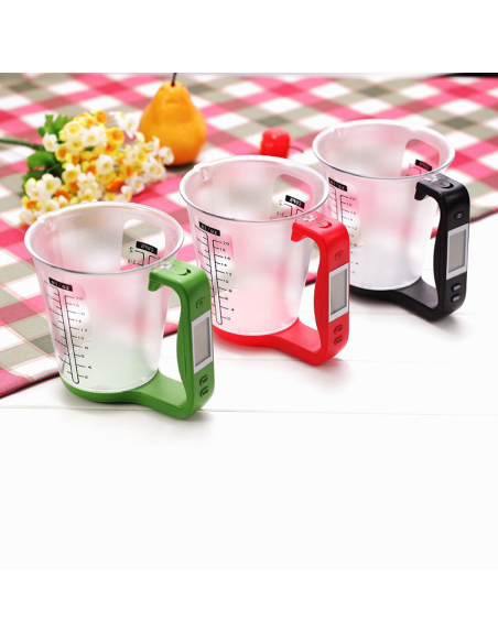 Caraffa con bilancia digitale pesa ingredienti con display lcd