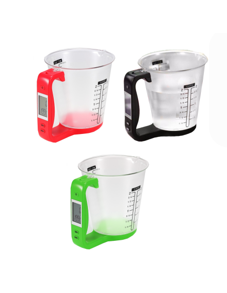 Caraffa con bilancia digitale pesa ingredienti con display lcd