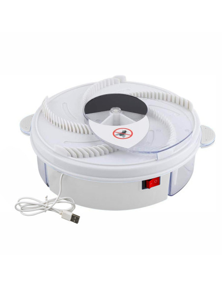 Moschicida Elettrico Trappola Dispositivo per Mosche Automatico USB Rotante 360°