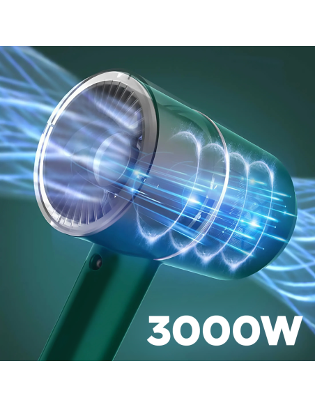 Phon Asciugacapelli Portatile da Viaggio 3000W 3 Velocità Funzione Caldo/Freddo
