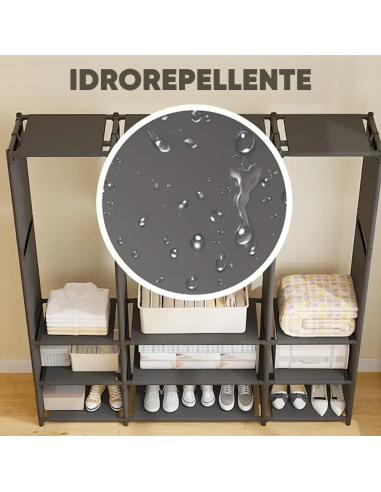 Armadio Guardaroba in Tessuto Scaffale...